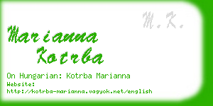 marianna kotrba business card